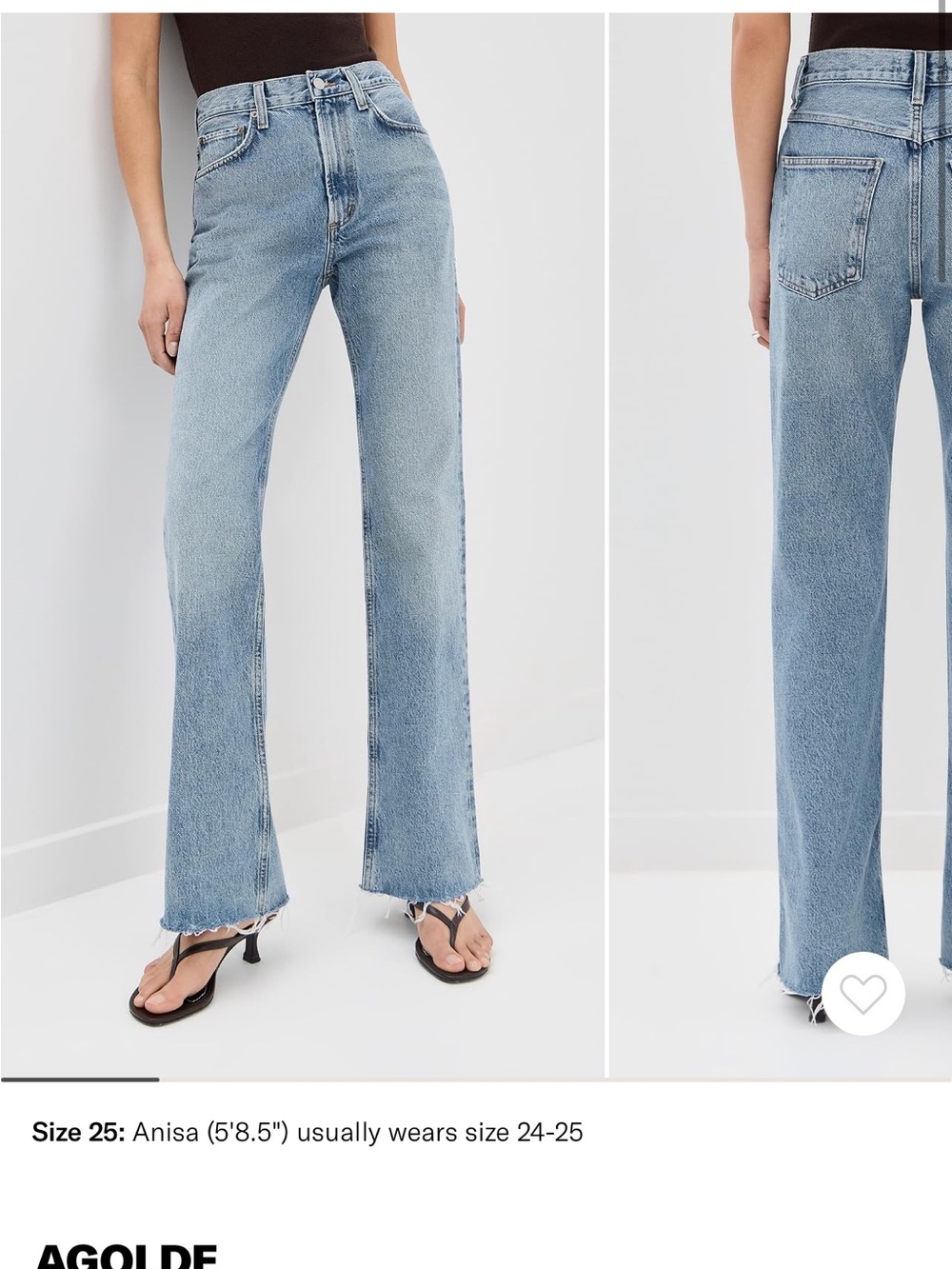 Agolde Light Blue Flare Wide-Leg Jeans